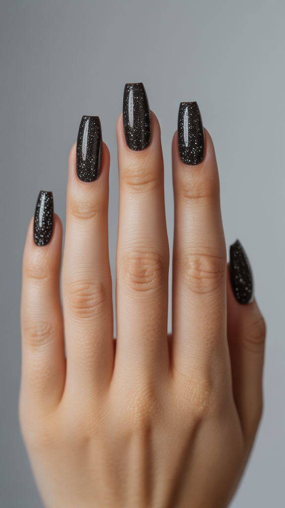 Glittery Black Shine