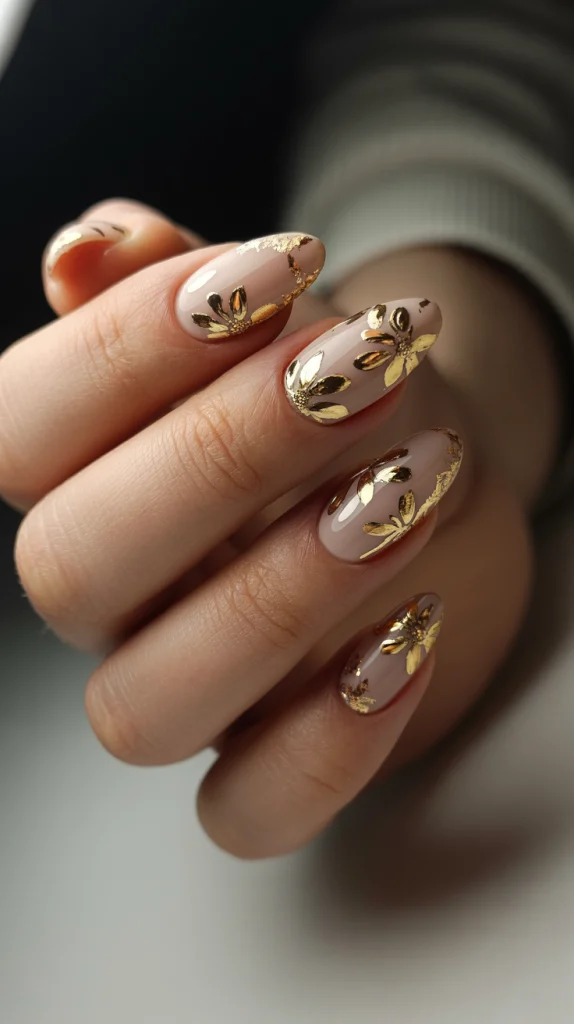 Gold Glitter Tips