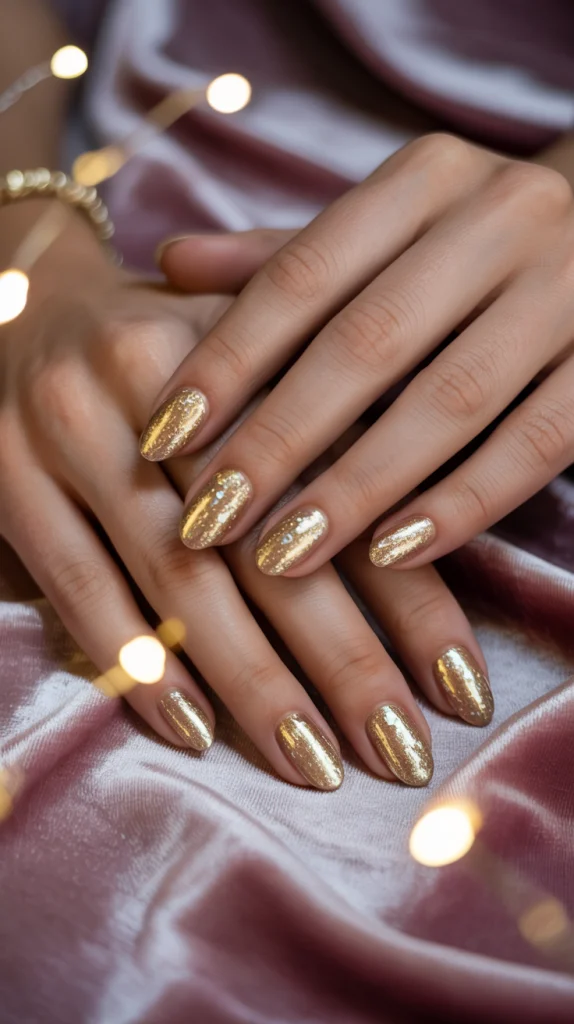 Gold Prom Nails