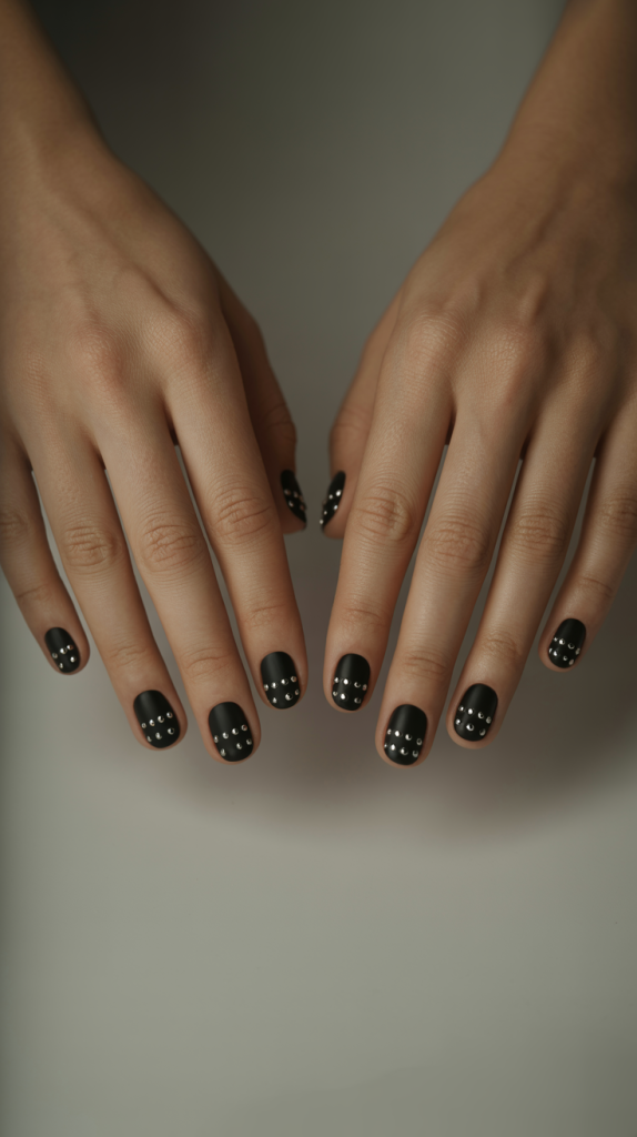 Matte Black With Studs
