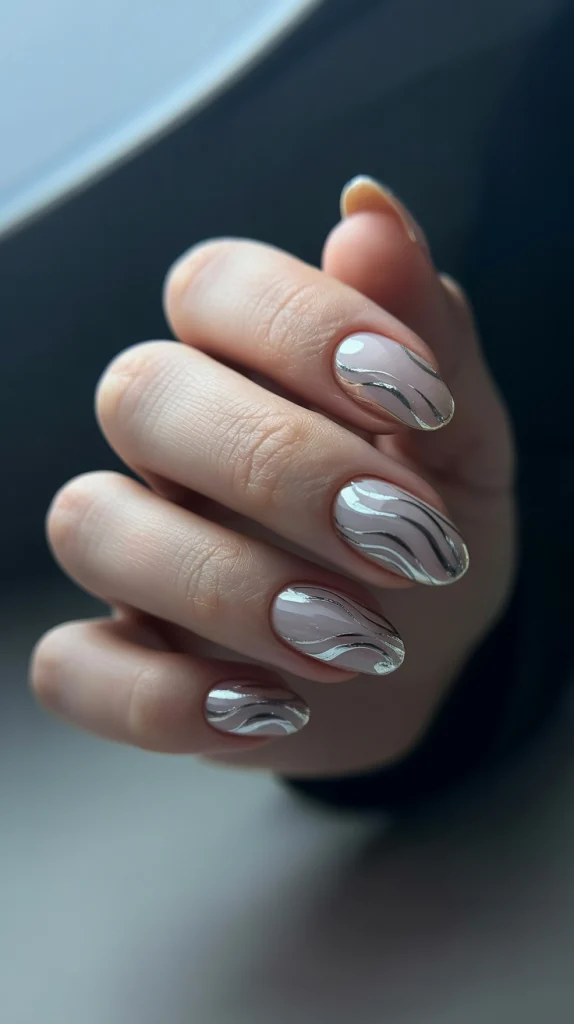 Metallic Wave Accents