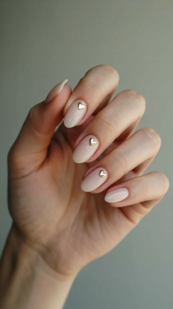Minimal Nude with Gold Heart