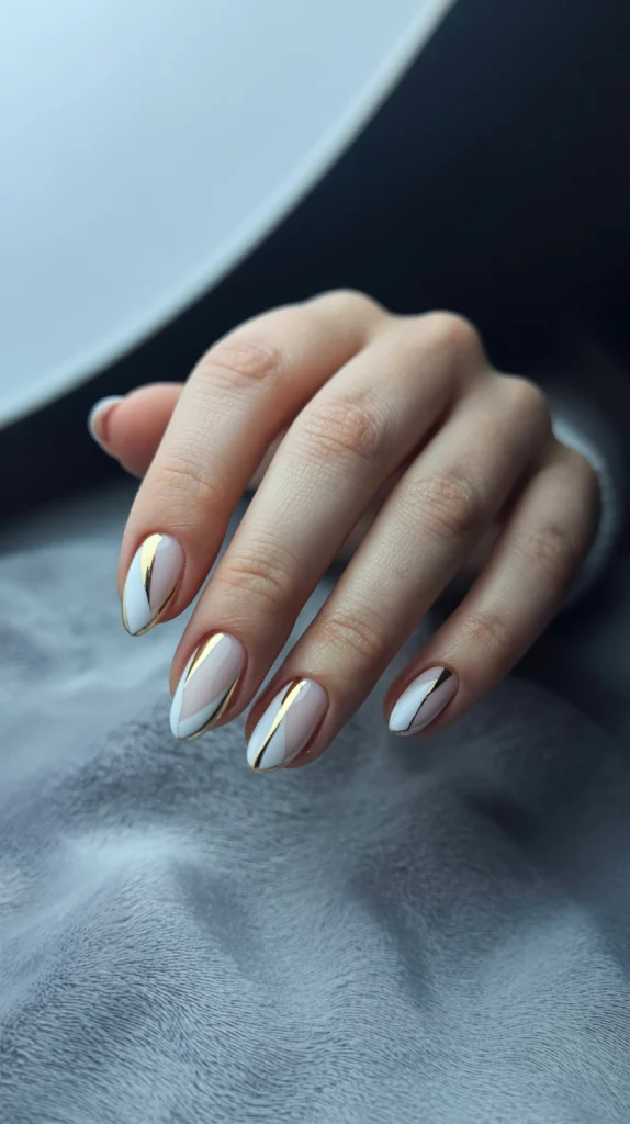 Minimalist Gold Foil Manicure