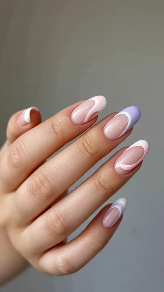 Modern Swirl French Tips