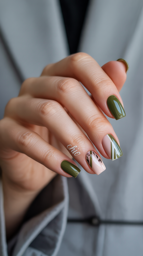 Olive and Pink Contrast