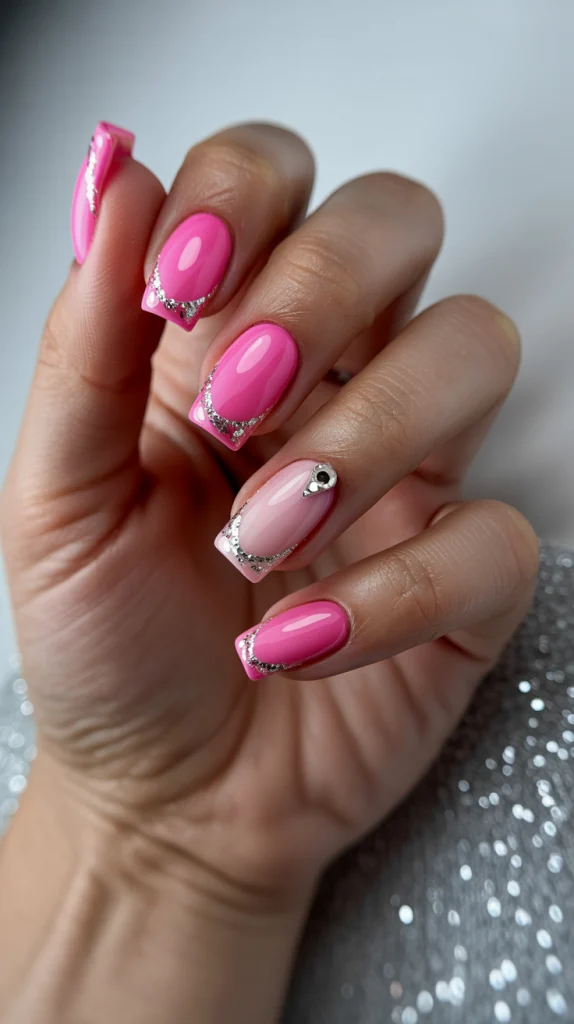 Pink Gradient Nails