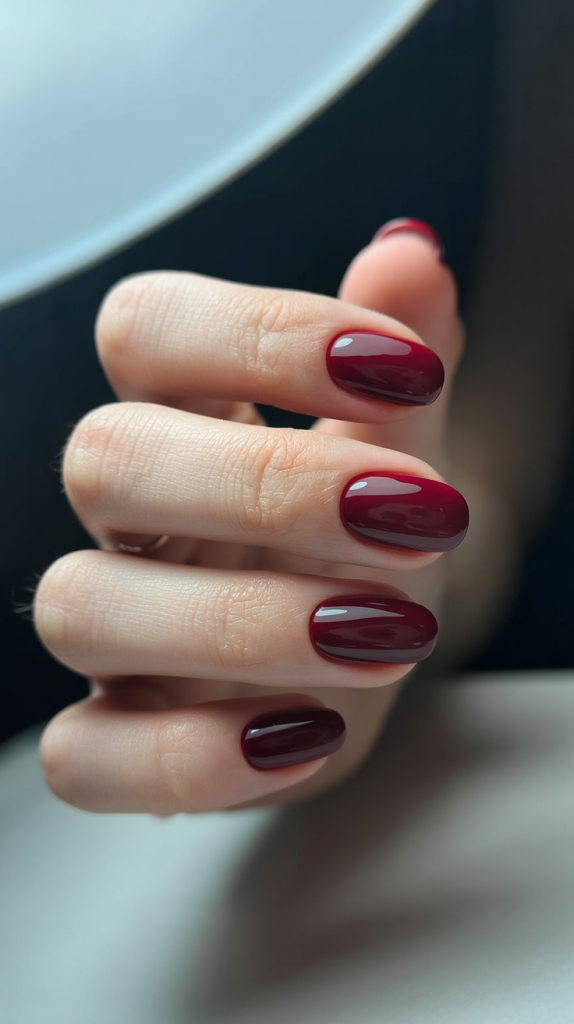 Plain Red Nails