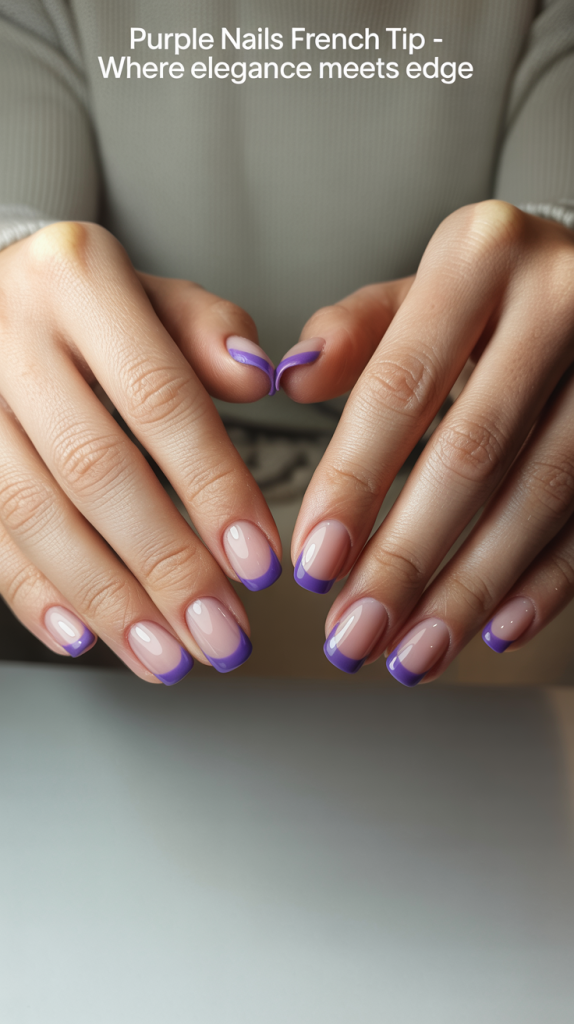 Purple Nails French Tip – Where Elegance Meets Edge