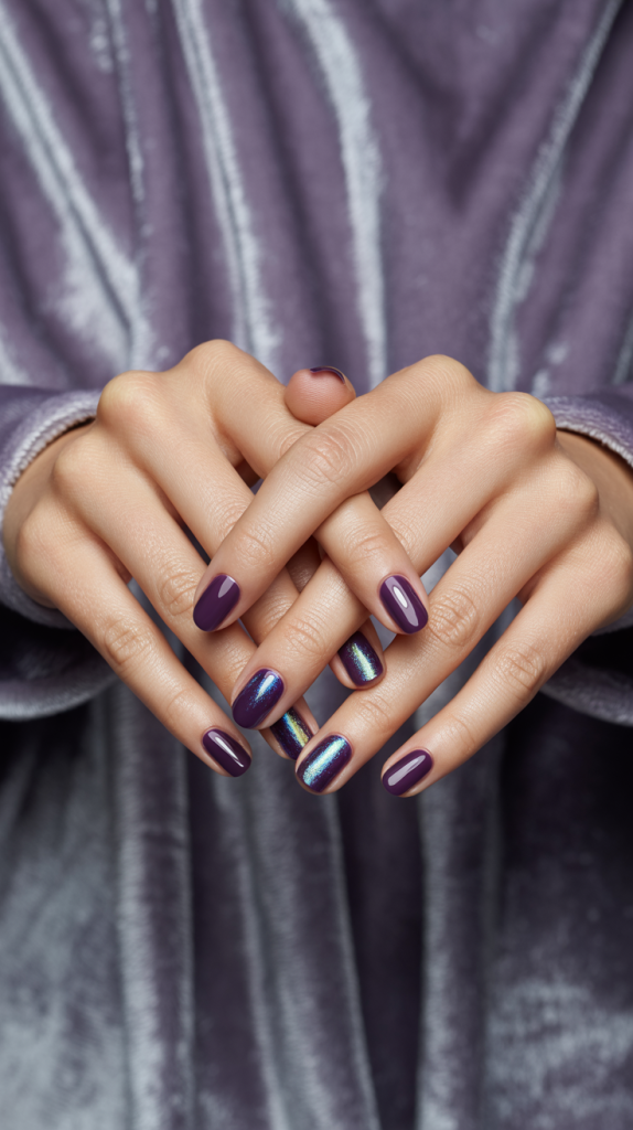 Purple Nails with White – Pure Meets Playful