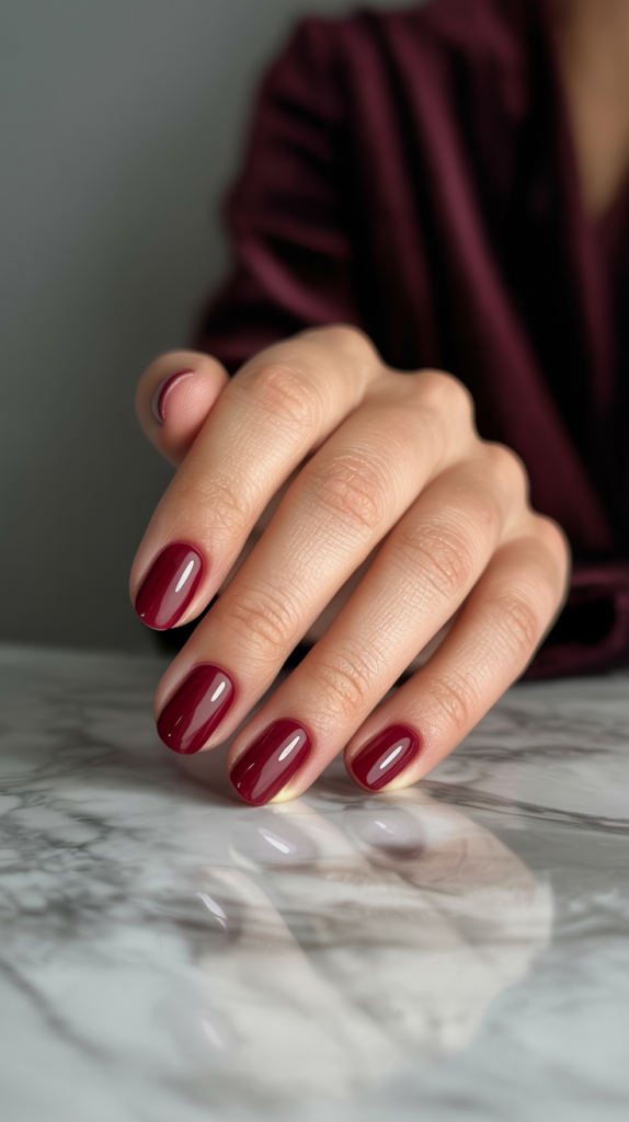 Wine Red Nails