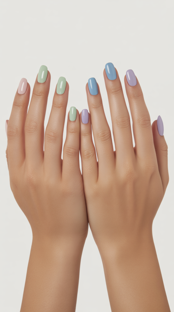 Abstract Crayons Nails