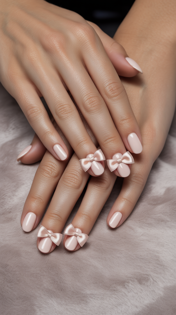 Ballerina Bow Nails