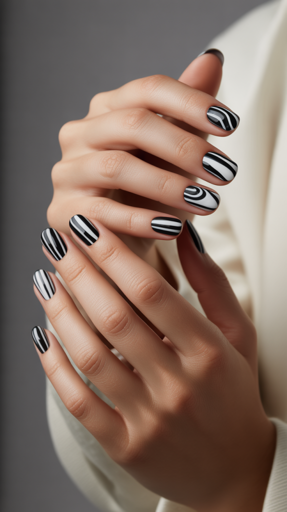 Black Halloween Nails