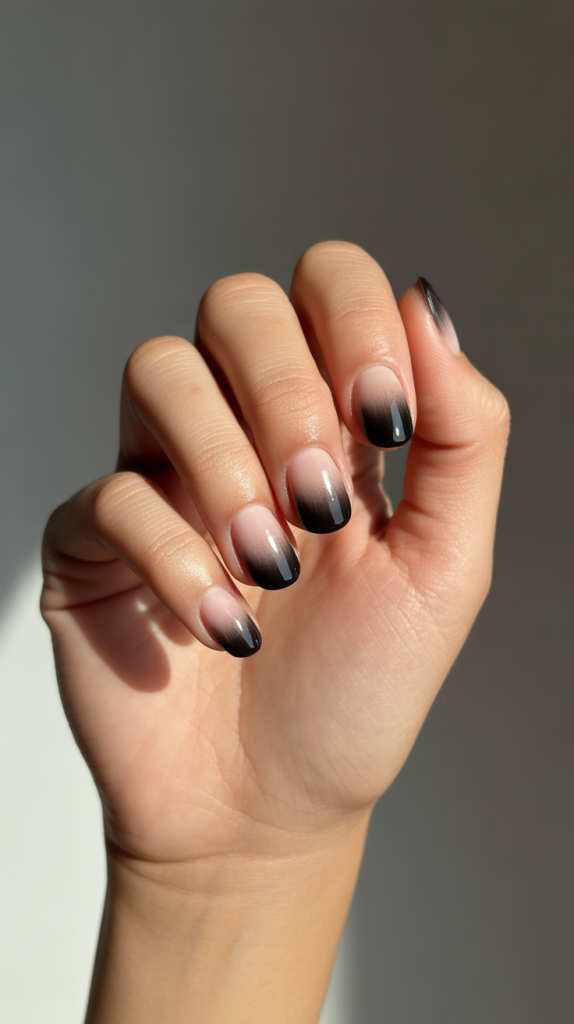 Black Ombre Nails