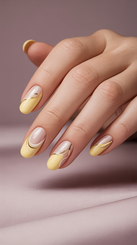 Butter Yellow Swirls