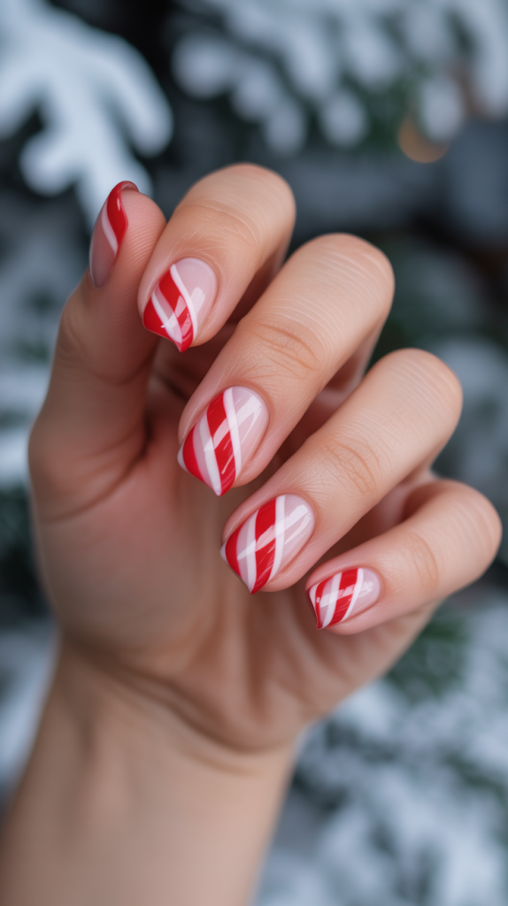 Candy Cane French Tips
