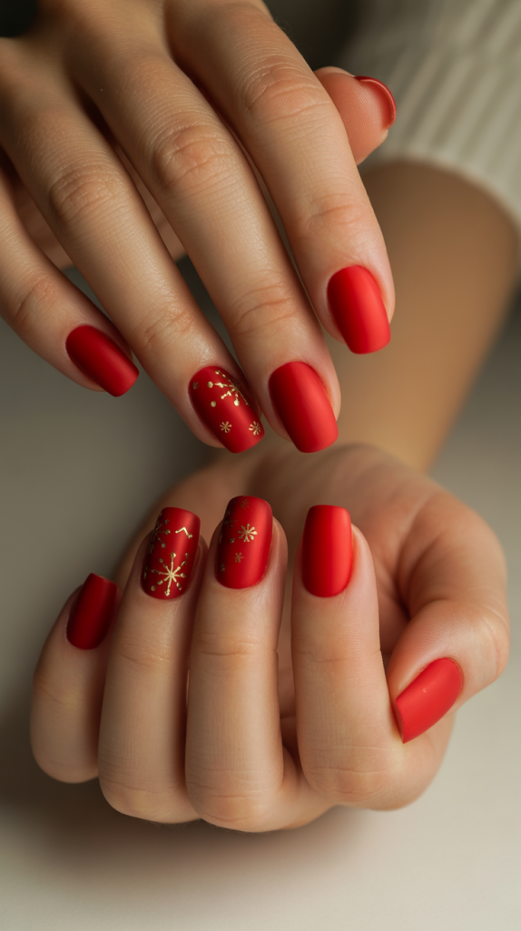 Christmas Nail Red in the Matte Version