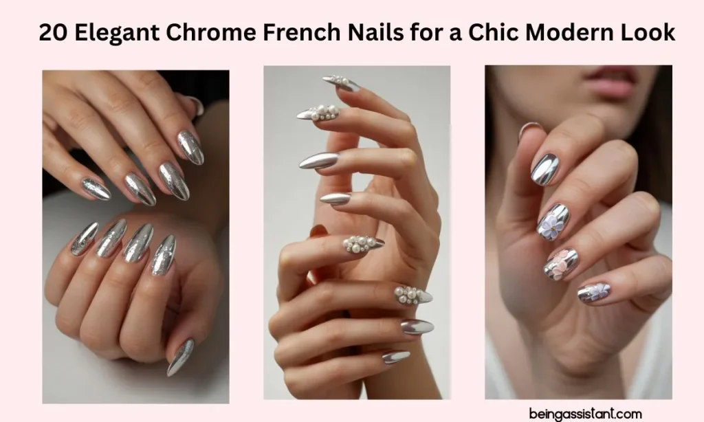 Chrome French Nails