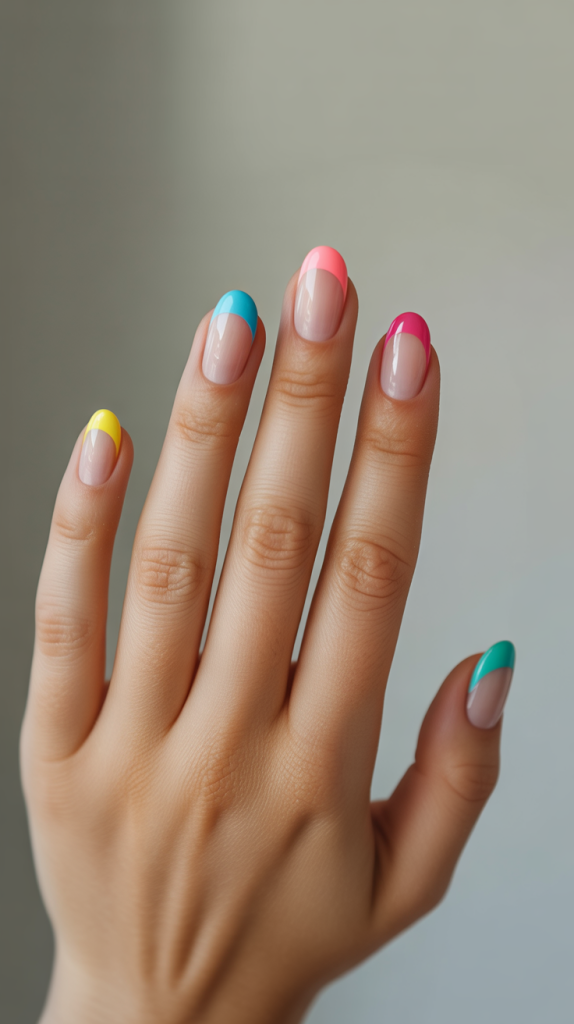 Colorful French Tip Nails Short – Cute & Practical