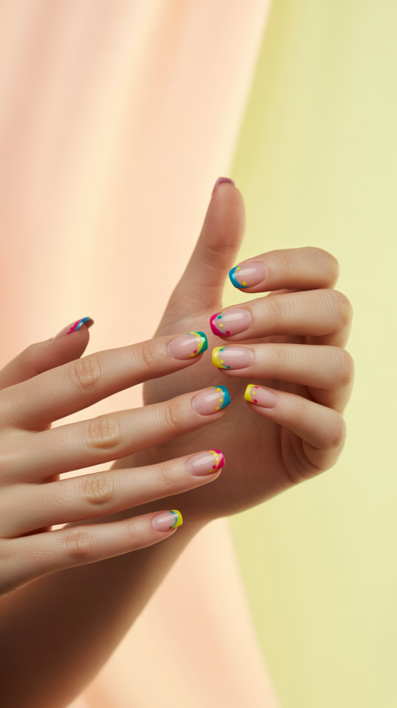 Colorful French Tip Nails with Ombre – Gradient Magic