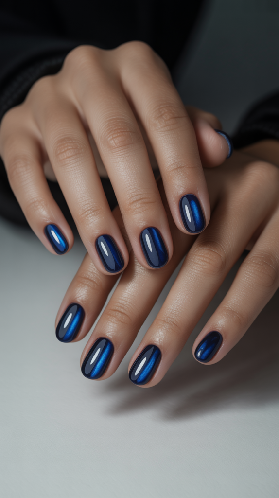 Glass Sapphire Nails