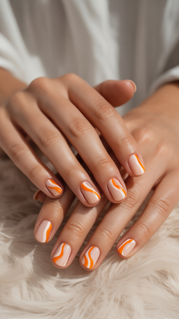 Groovy Orange Swirls