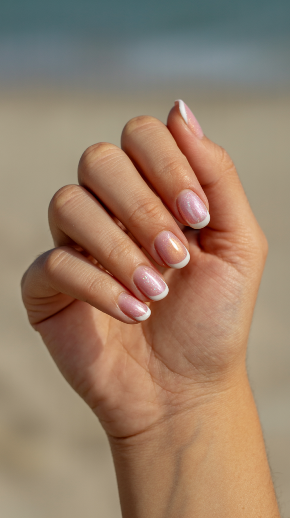 Long-Lasting Gel Pink Nails for Beach Vacations