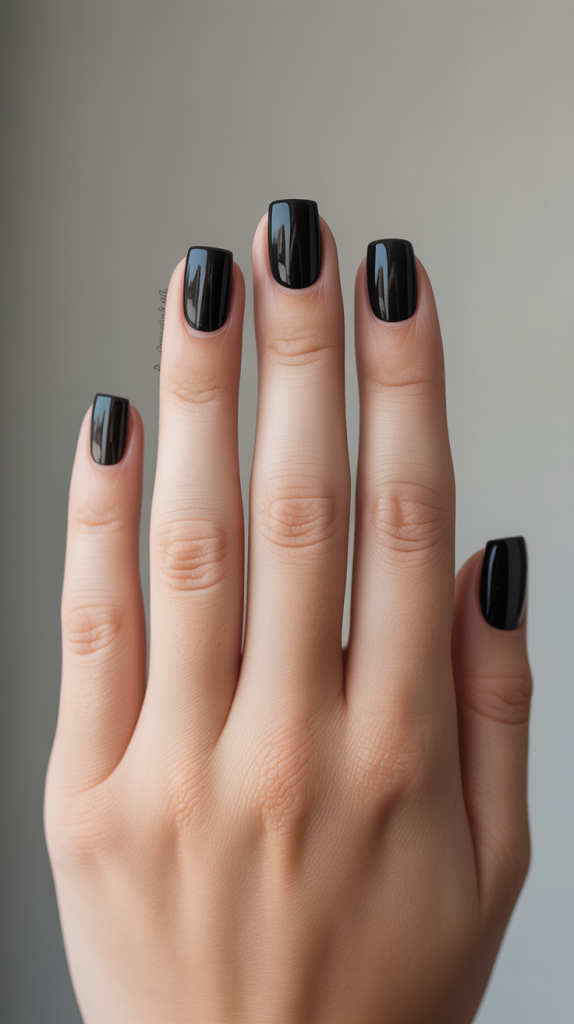 Negative Space Black Mani