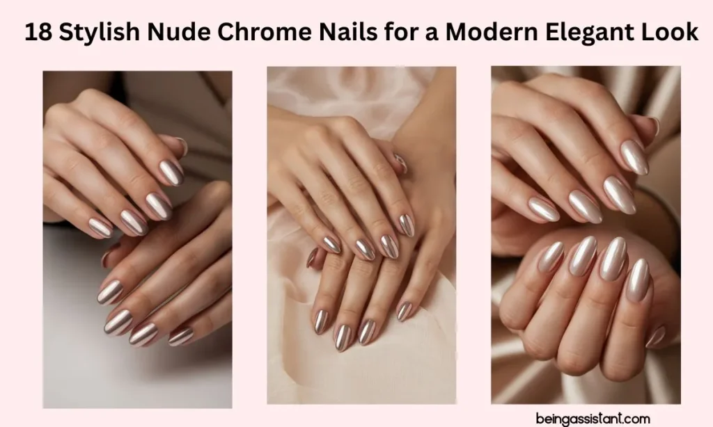 Nude Chrome Nails