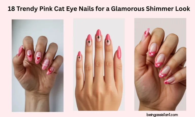 Pink Cat Eye Nails