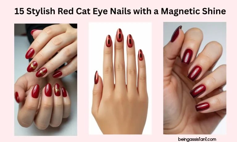 Red Cat Eye Nails