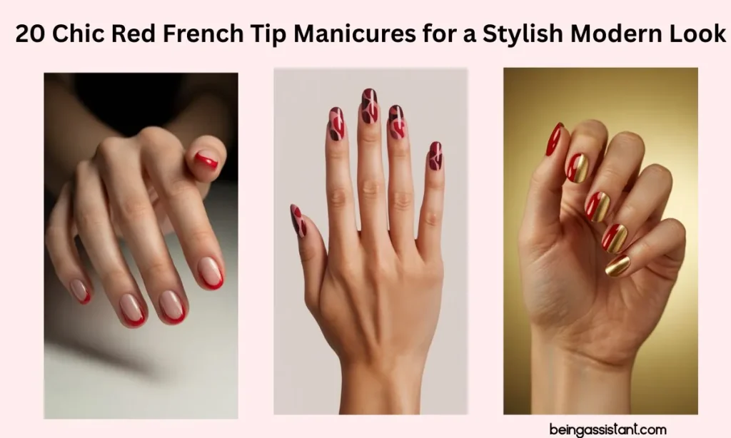 Red French Tip Manicures