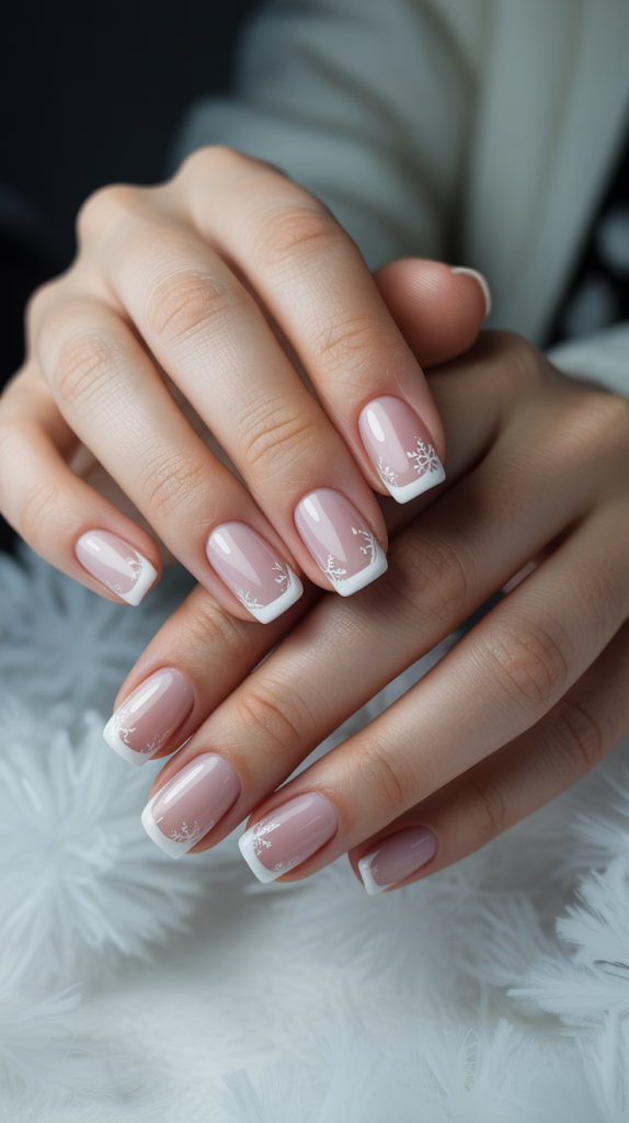 Snowflake French Tips