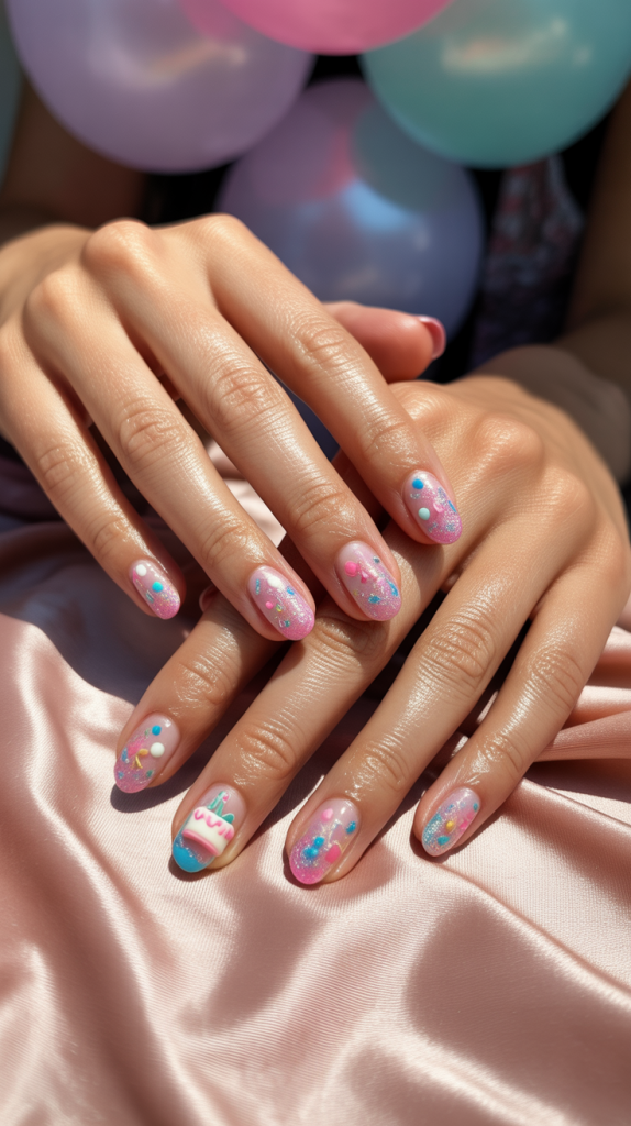 Sprinkle Skittle Nails