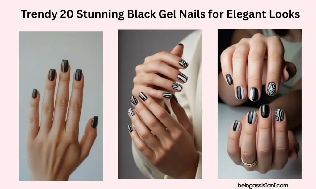 Stunning Black Gel Nails