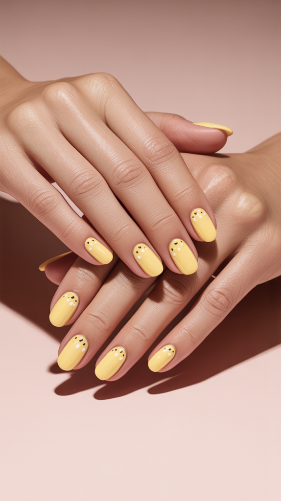 Warm Butter Yellow Nails