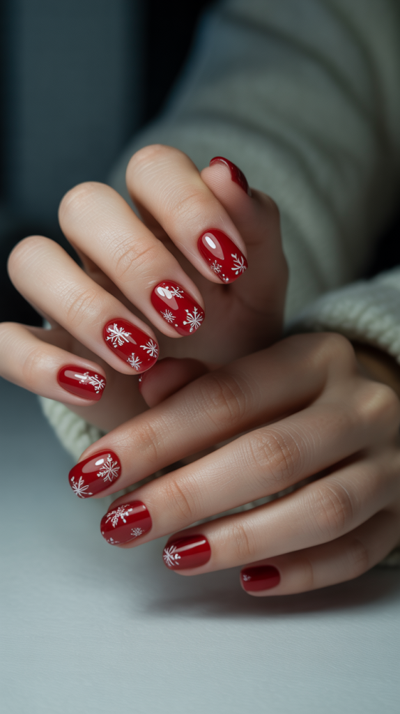 Winter Magic Snowflake Red Gel Designs